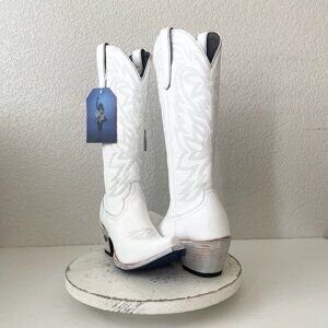 Lane MEGAN MORONEY Cowboy Boots Smokeshow Womens 9.5 White Western Cowgirl Tall